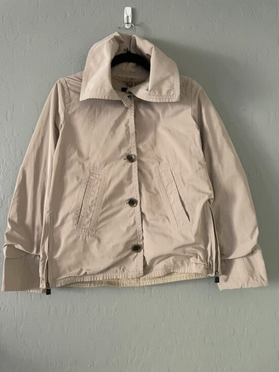 Faconnable Jackets & Blazers - French Chic Tan Windbreaker Jacket S Quiet Luxury Minimalist Light Utility Coat